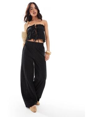 esmé studios Esmee Exclusive Broderie Beach Trousers - Black