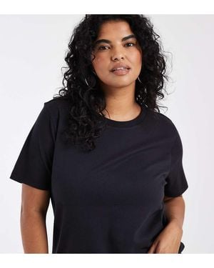 ONLY T-Shirt Squadrata Nera - Blu