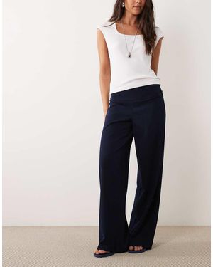 Mango Teen Broek Met Gespdetail En Rechte Pijpen - Blauw
