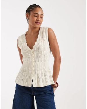 New Look – strickweste - Weiß