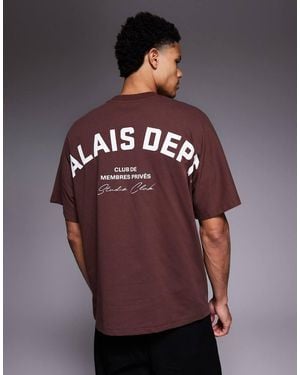 River Island Palais Dept Back Print Oversized T-shirt - Brown