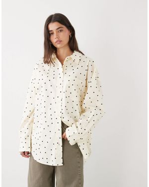 Monki – oversize-hemd - Natur