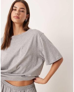ASOS Camiseta De Pijama Extragrande De Algodón Mix & Match De - Gris