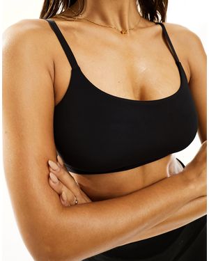 Pieces – nahtloses bralette - Schwarz