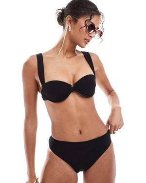Accessorize Top Bikini Glitterato Con Ferretto - Nero