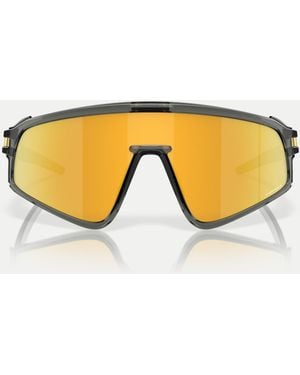 Oakley LatchTM panel-shield-sonnenbrille mit goldverspiegeltem glas - Grau