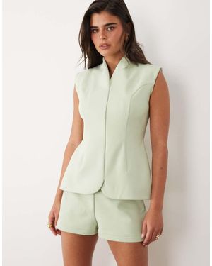 ASOS Elegante Top Van Scuba-Achtige Gebonden Crêpestof - Groen
