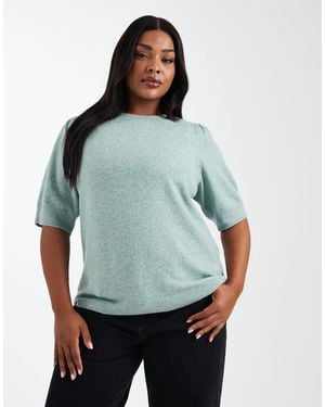 ONLY Short Sleeves Knitted Sweater - Green