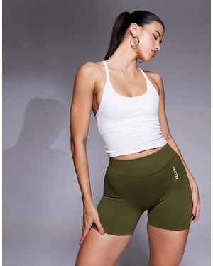 BO+TEE Bo+tee Super Sculpt High Waist legging Shorts - Gray