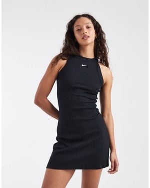 Nike Chill Ribbed Tank Dress - Blue
