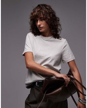 Mango Round Neck T-shirt - Grey