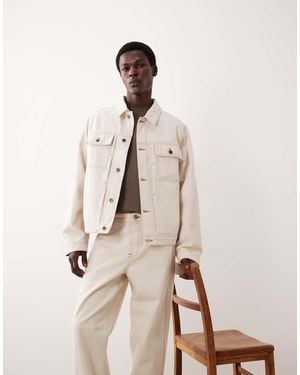 ASOS COLLECTIVE Classic Fit Denim Jacket - Natural