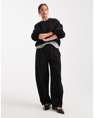 ASOS Barrel Leg Brushback jogger - Blue