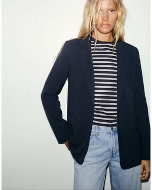 Pull&Bear Basic blazer - Blau