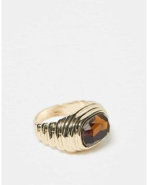 Mango Statement Ring - Metallic