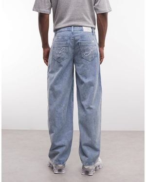 Liquor N Poker – weite cord-jeans - Blau