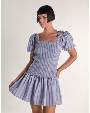 Glamorous Removable Sleeve Mini Dress - Blue