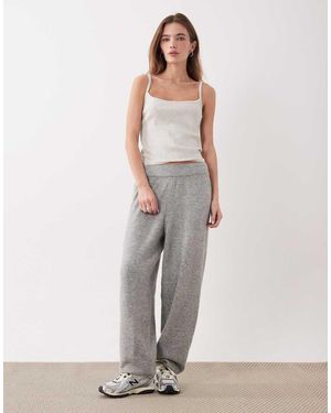 Calvin Klein Lounge Slim-Leg Plush-Terry Jogging Bottoms - Grey