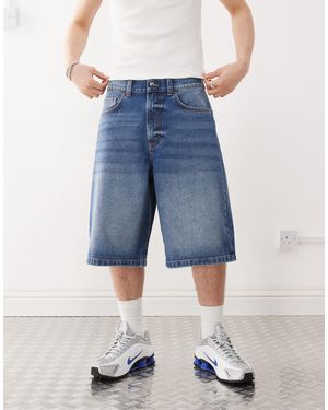 Collusion – skater-jorts aus denim - Blau