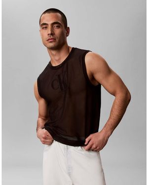 Calvin Klein Pride Mesh Tank Top - Black