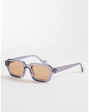 ASOS Rectangle Sunglasses - White