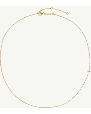 D.Louise Waterproof Initial T Pendant Necklace – Tarnish-Free - Natural