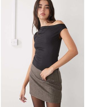 Weekday Co-Ord Mini Skirt With Raw Edges - Blue