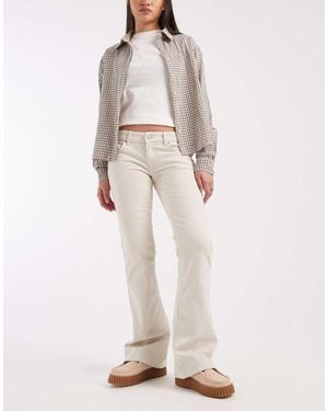 ONLY Lola Super Low Waist Flared Jeans - White