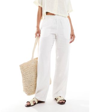 Superdry – hose aus leinen - Weiß