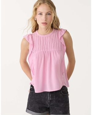 Stradivarius Blouse à volants fluide - vieux - Rose