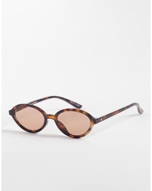 Aire Gafas De Sol Efecto Carey Estrechas Redondeadas Con Lentes Degradadas Pyxis De - Neutro