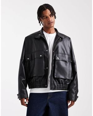 ASOS Faux Leather Jacket - Black