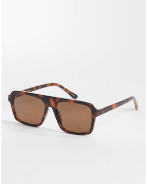 Mango Aviator Sunglasses - Natural