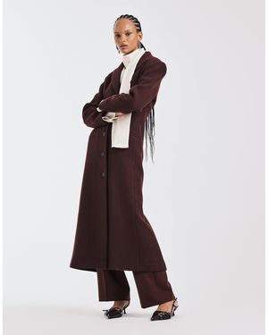 ASOS Cappotto Bordeaux Aderente - Rosso