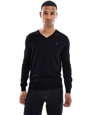 Polo Ralph Lauren – strickpullover aus merinowolle - Blau