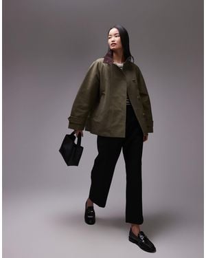 ARKET Waxed Cotton Trench Jacket - Gray