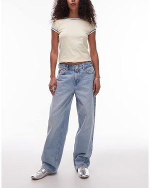 TOPSHOP Cinch Low Rise Relaxed Jean - Blue
