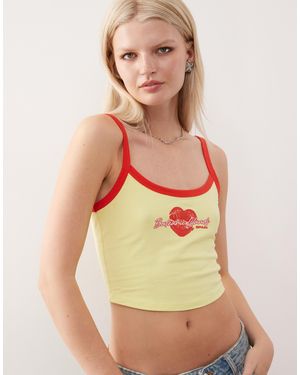 Collusion Holiday Print Cropped Cami - Green