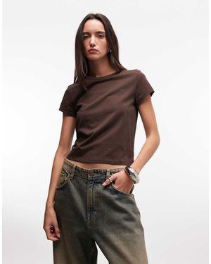 Monki T-shirt - Brown