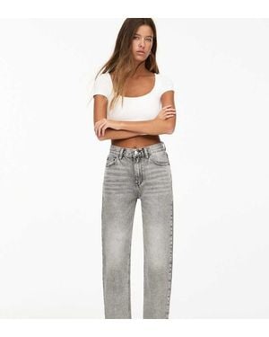 Pull&Bear Petite Basic Mom Jeans - Grey