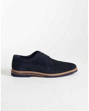 ASOS Lace Up Brogue Shoes - Blue