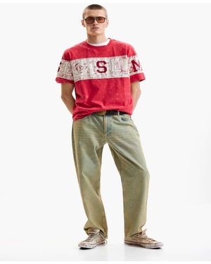 Desigual Printed Knit T-Shirt - Red