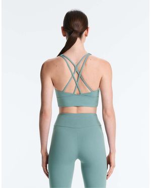 Oysho Medium-support Comfortlux Sports Bra With Cups - Green