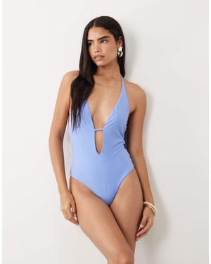 Tala Halter Tie Back Swimsuit - Blue