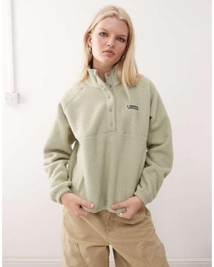 Columbia Polar Guijarro Con Media Tapeta De Botones De Presión Jasper Ridge De - Neutro