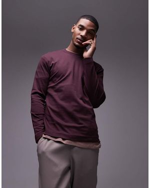 Mango Camiseta De Manga Larga De -Rojo - Morado