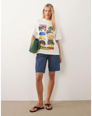 ASOS Oversized T-shirt With Vintage Florida Orlando Graphic - Blue
