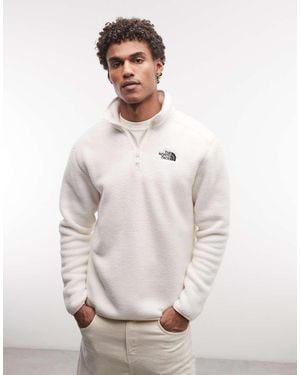 The North Face Shispare 1/4 Zip Logo Fleece - White