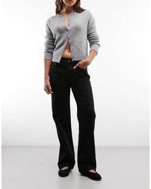 Weekday Sonic Low Waist Straight Leg Jeans - Grey