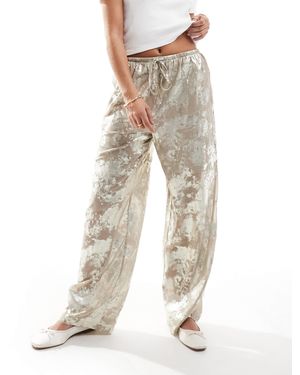 ONLY – weit geschnittene hose - Natur